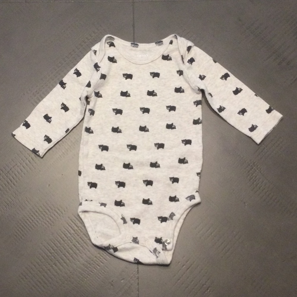 Carter’s Long Sleeve Onesie w/ Overlap Shoulder